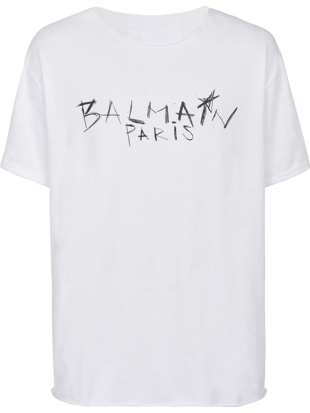 

Balmain playera con logo estampado - Blanco