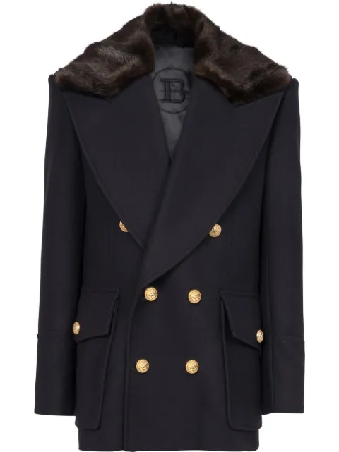 Balmain double-breasted short coat