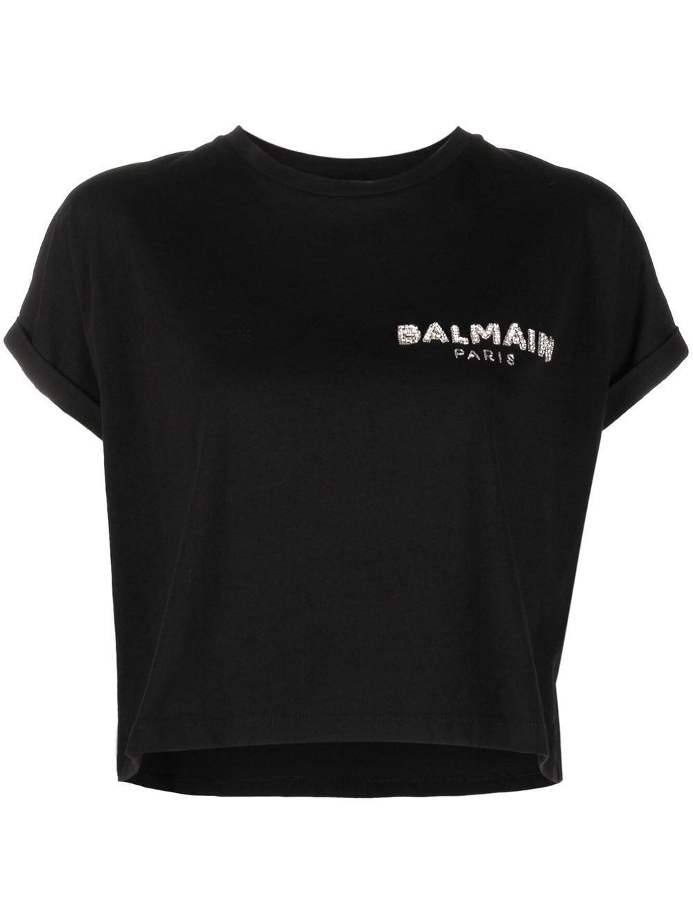 Image 1 of Balmain T-Shirt mit Pailletten-Logo