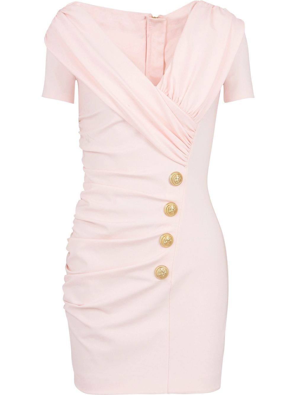 Image 1 of Balmain button-embossed fitted dress