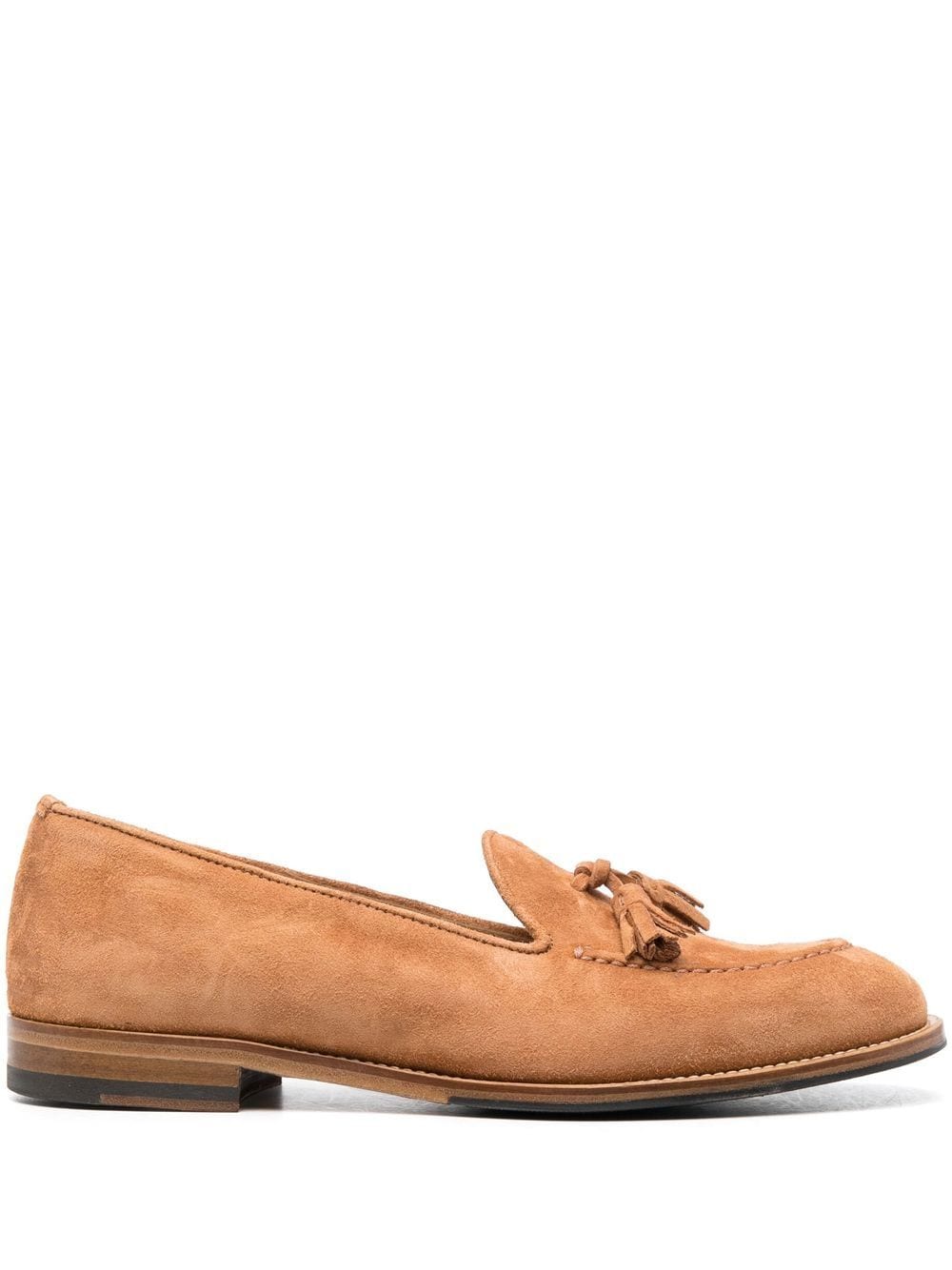 Scarosso Sienna Suede Loafers In Nude