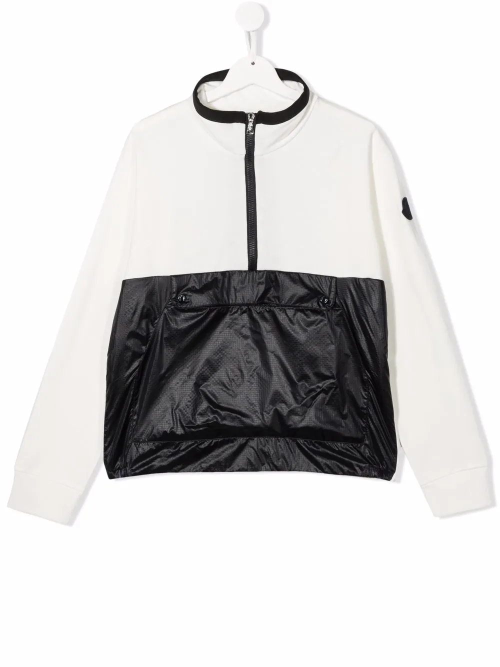 Moncler Enfant camisa con diseño de dos tonos - Blanco