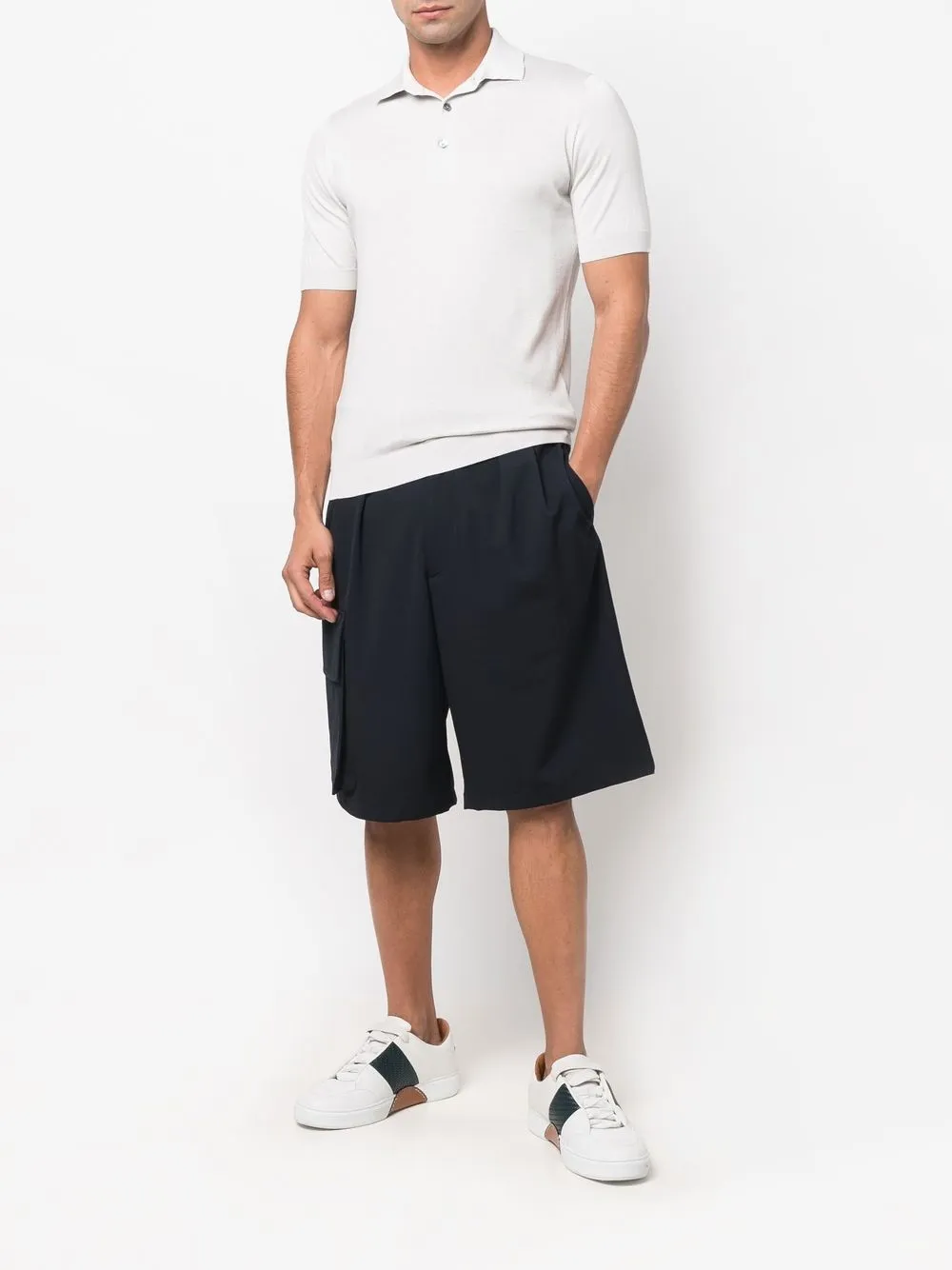 Dell'oglio Katoenen poloshirt - Grijs