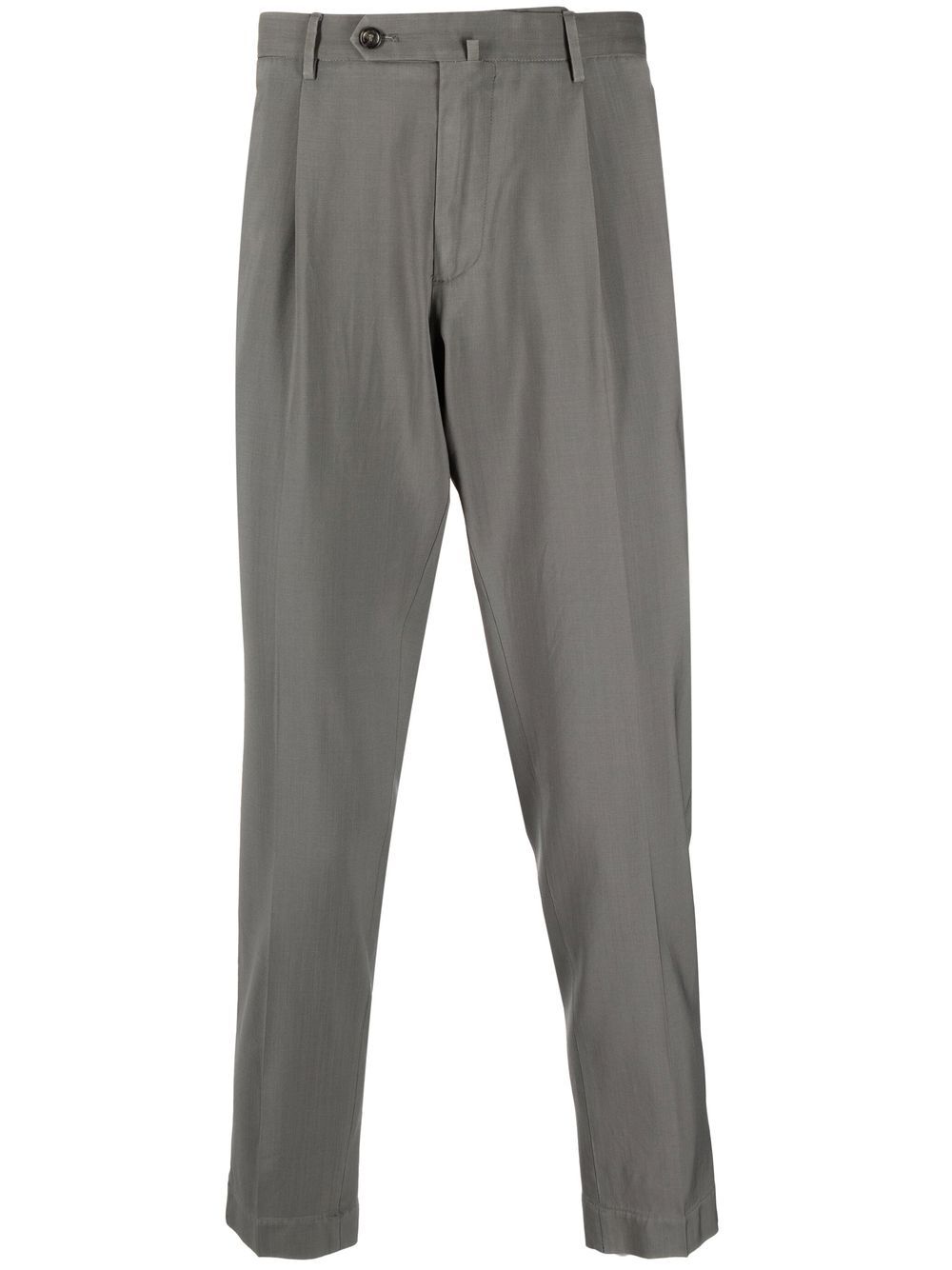 Dell'oglio off-centre button waistband trousers - Grey