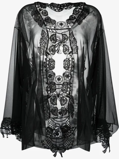 Belle Et Bon Bon Bisoux Venetian lace robe