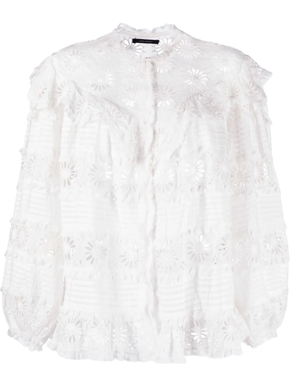 

Isabel Marant blusa Dicersei bordada - Blanco