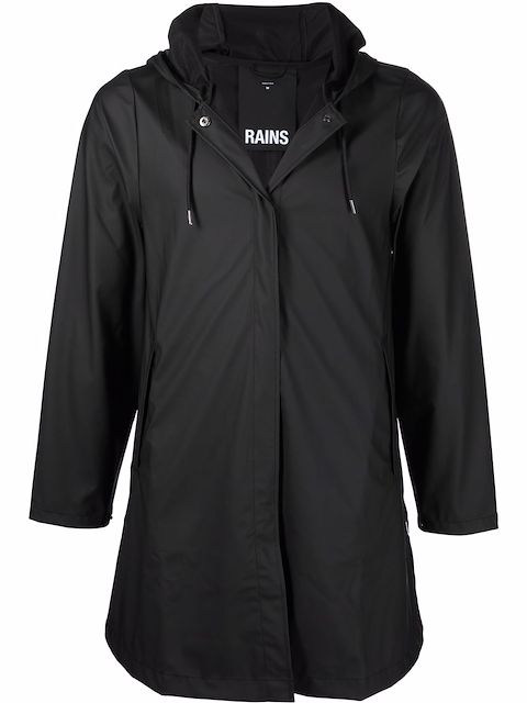 Rains drawstring hooded coat
