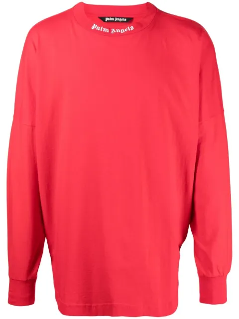 Palm Angels logo-print long-sleeve top