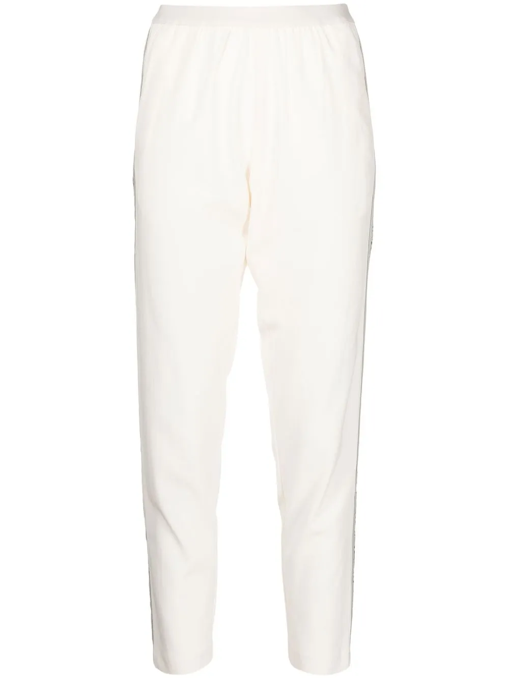 

Zadig&Voltaire Paula logo-print tapered leg trousers - White