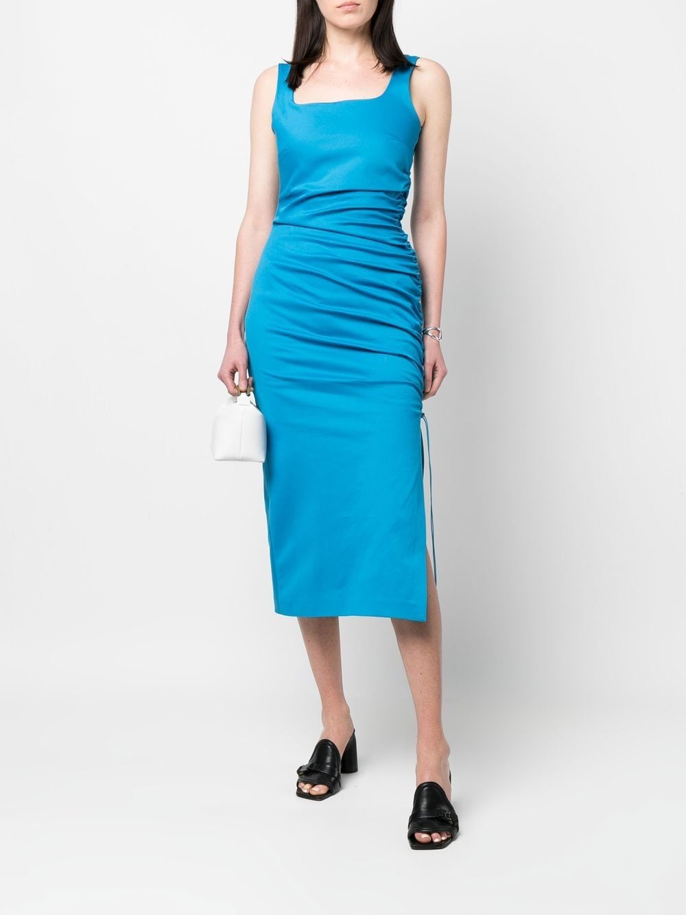 Sportmax Midi-jurk met ruches - Blauw