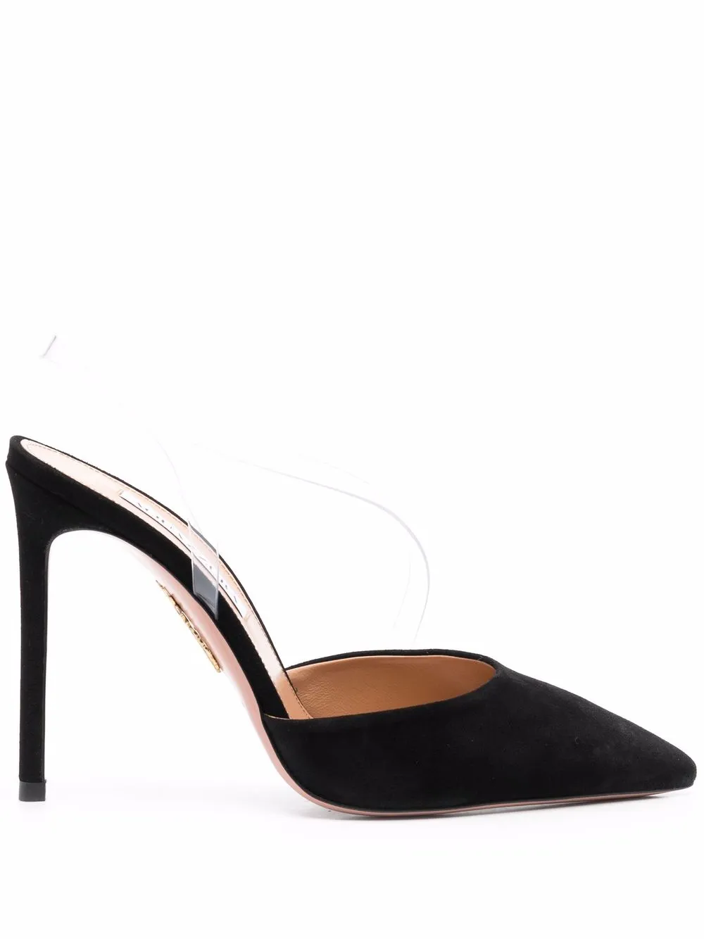 

Aquazzura zapatillas con correa transparente - Negro