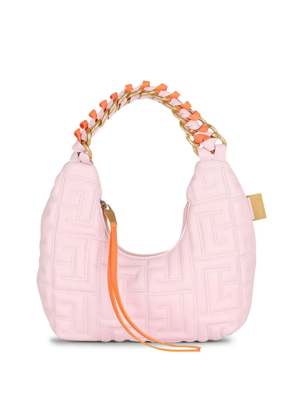 

Balmain logo-embossed shoulder bag - Pink