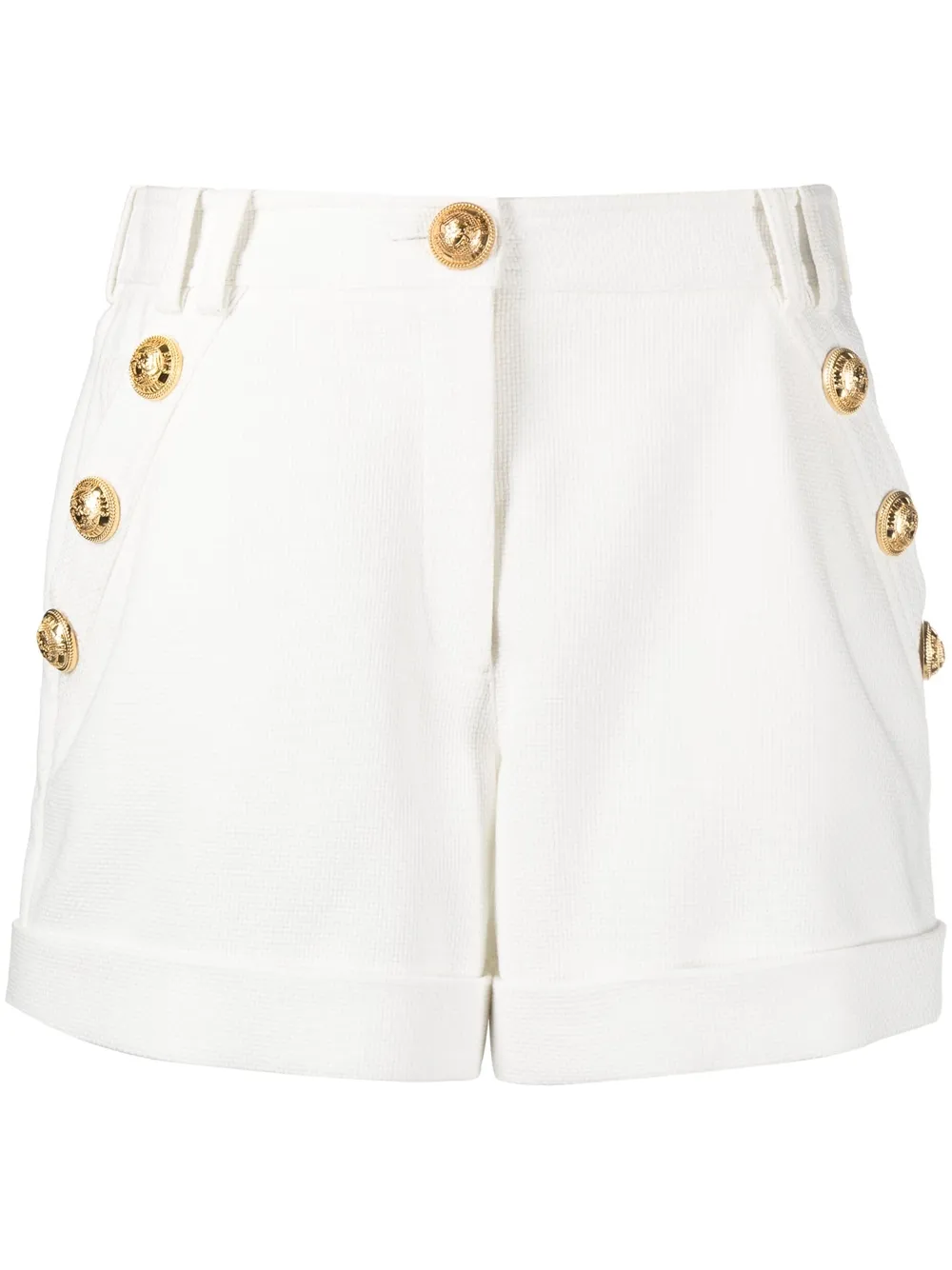 

Balmain shorts con tiro bajo - Blanco