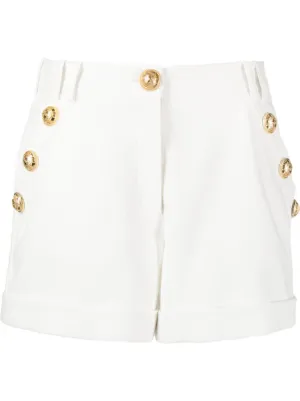 mens white tailored shorts