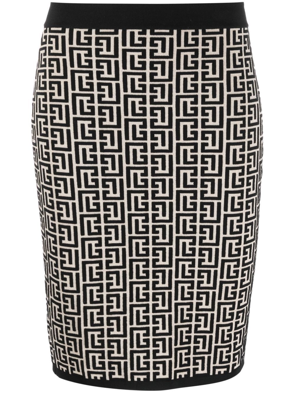 Image 1 of Balmain monogram pattern mini skirt