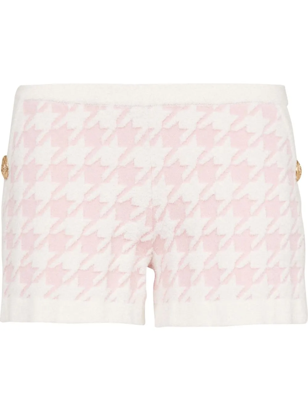 

Balmain shorts tejidos con motivo pied de poule - Blanco