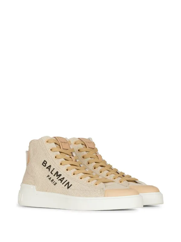 Balmain logo-print high-top Sneakers - Farfetch