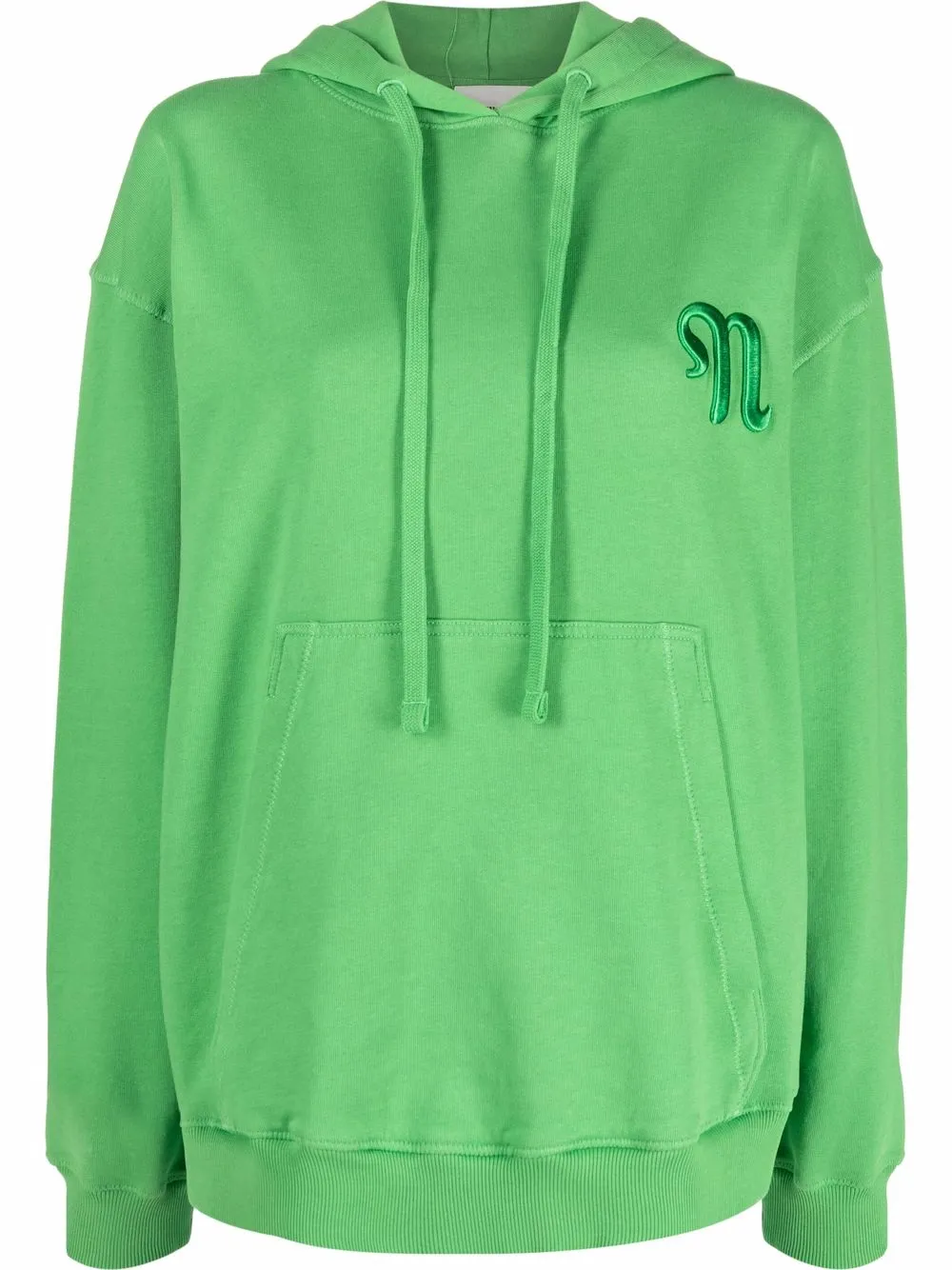 

Nanushka hoodie oversize con logo bordado - Verde