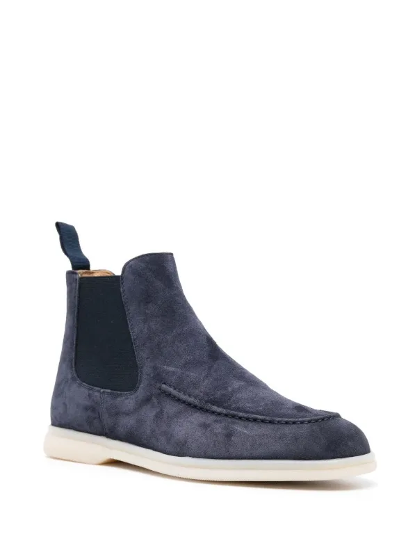 Scarosso Eugenia Suede Chelsea Boots | Blue | FARFETCH UK