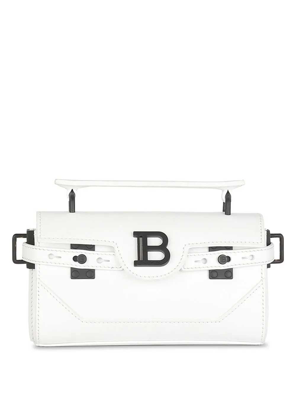 

Balmain bolsa de hombro con placa del logo - Blanco