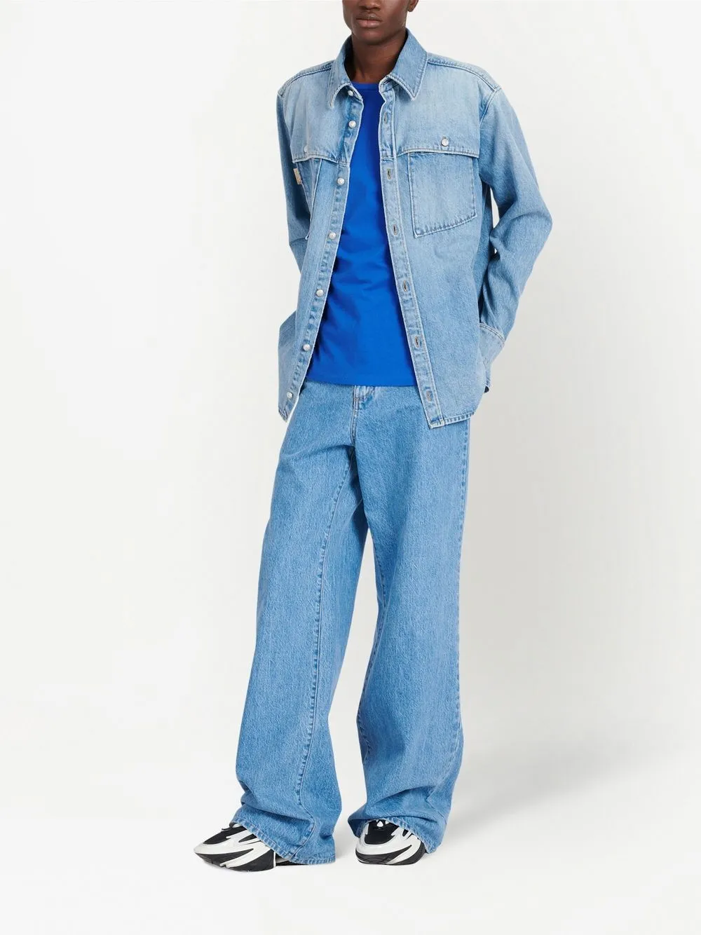 Balmain T-shirt met logopatch - Blauw