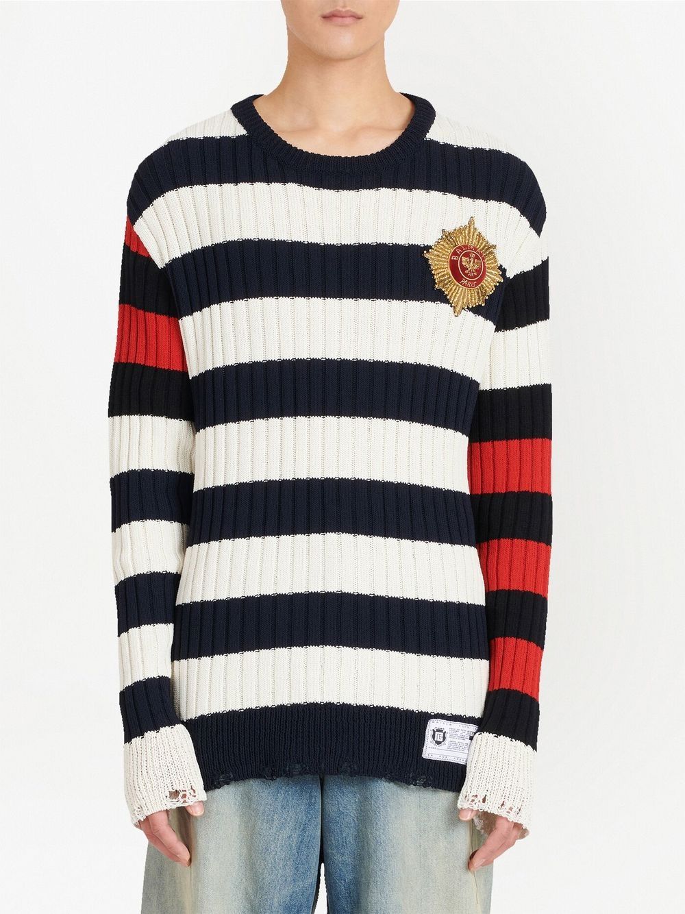 Affordable Balmain striped pattern jumper Men