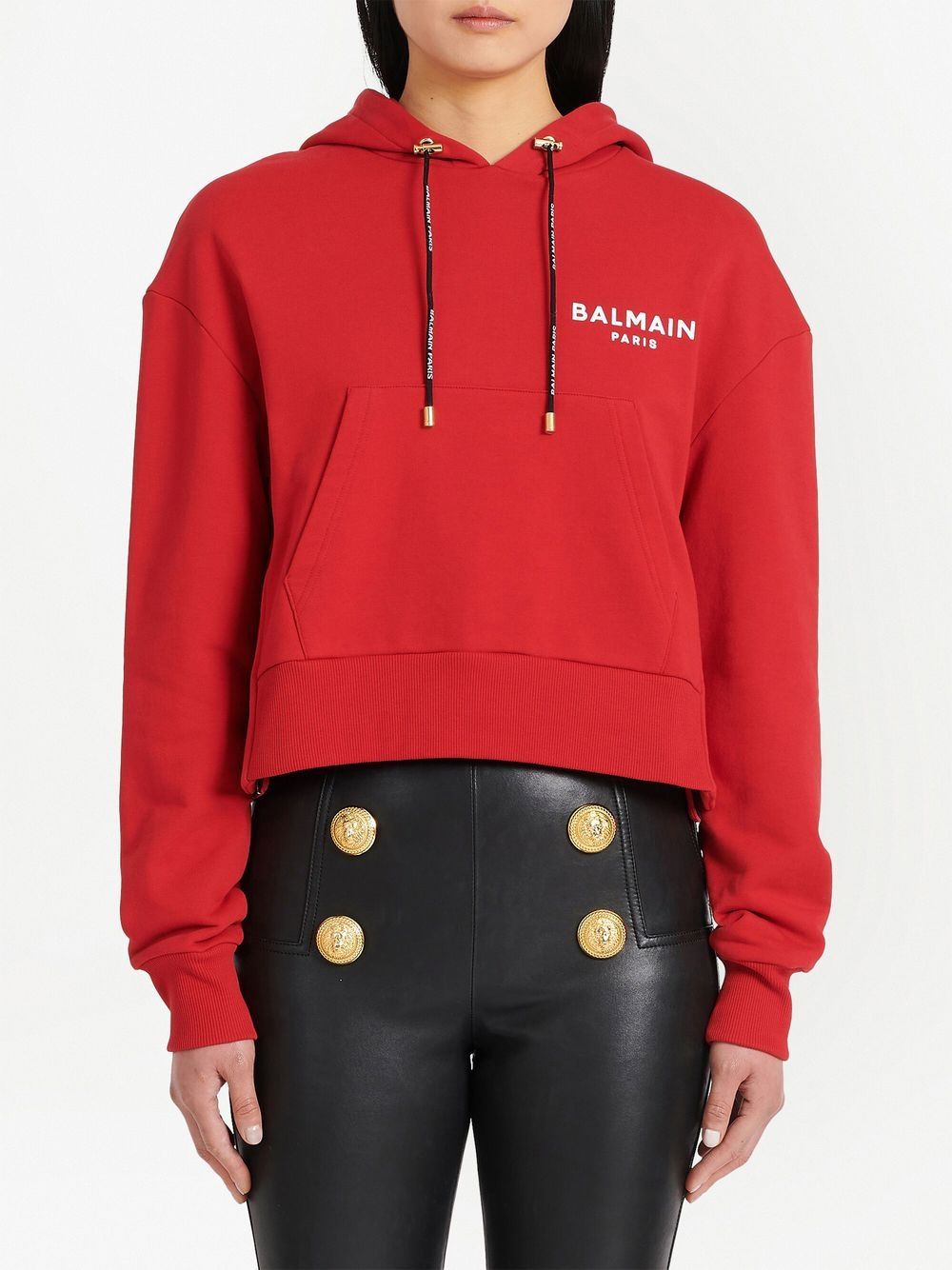 Balmain best sale red hoodie