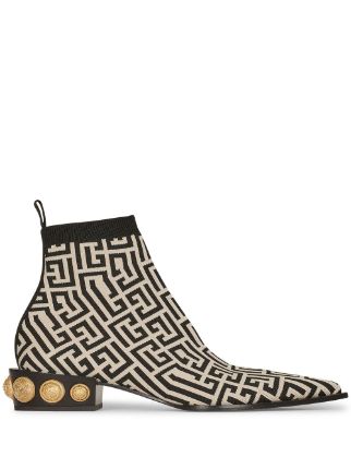 Fendi stretch outlet knit ankle boots