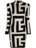 Balmain geometric-print dress - Neutrals