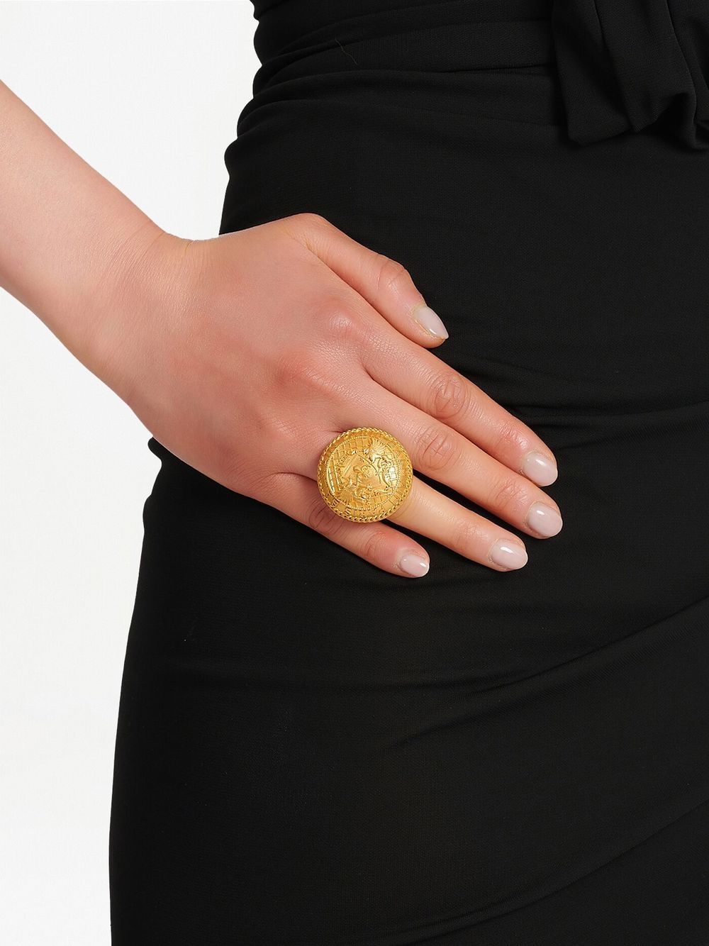 Balmain Ring met gegraveerd logo - Goud