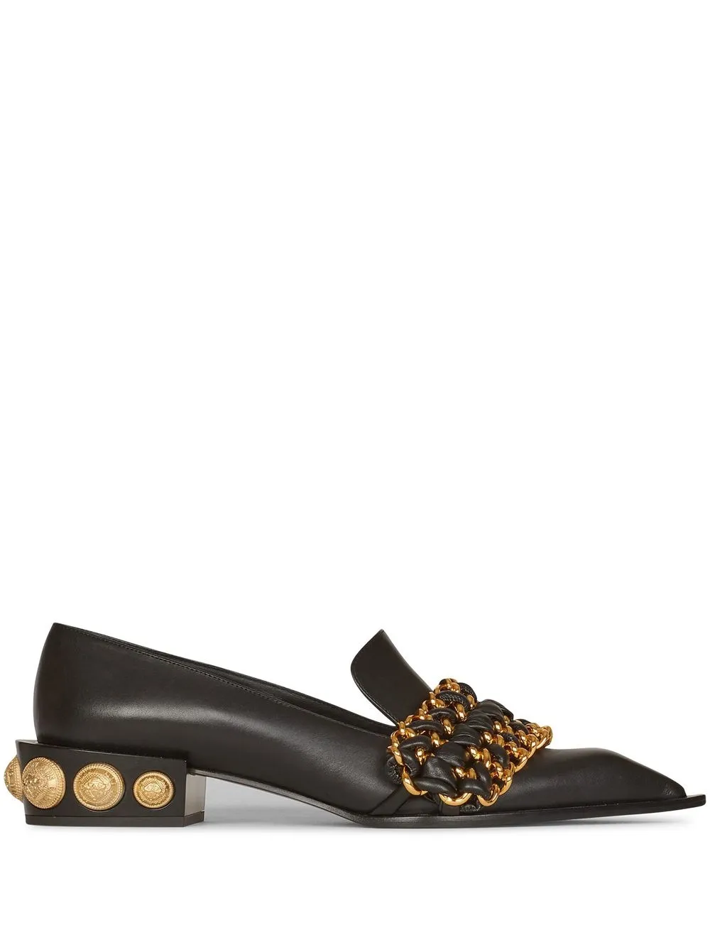 

Balmain zapatillas con detalle de cadena - Negro