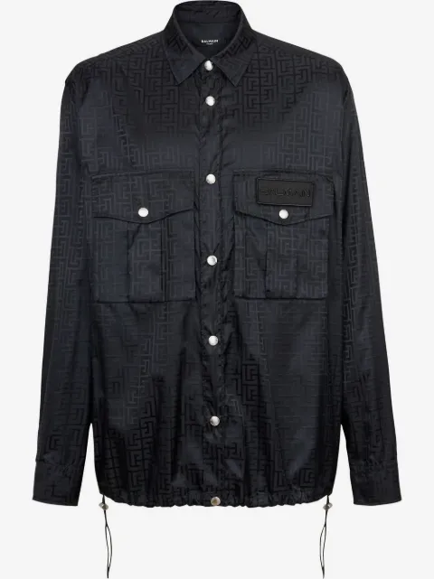 Balmain Camisa overshirt monogramada com botões