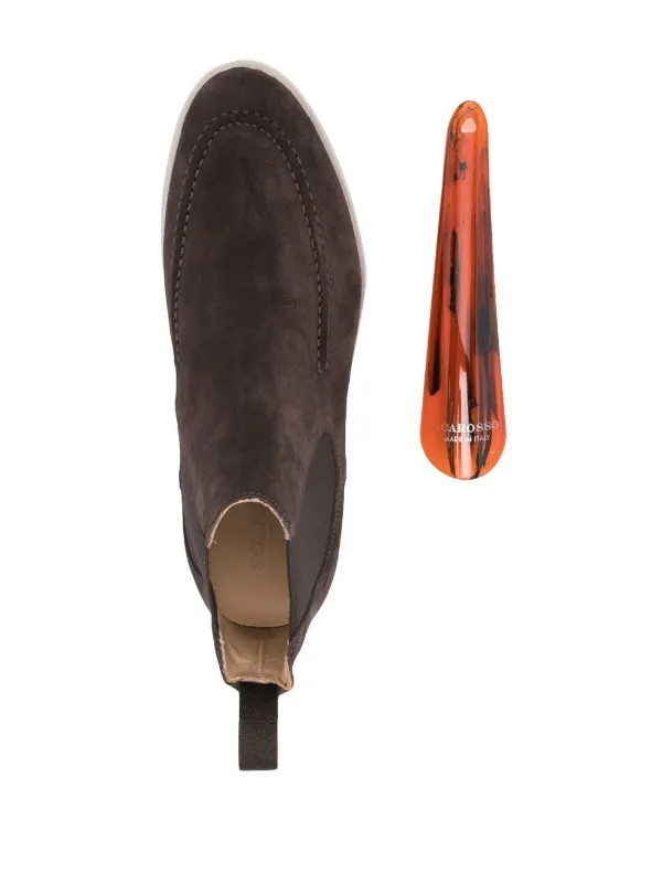 ショートブーツ・ブーティ SCAROSSO Eugenia Grigia Scamosciata (EUGENIACHELGRESUED) Scarosso Eugenia Chelsea Boots | Brown | FARFETCH AO