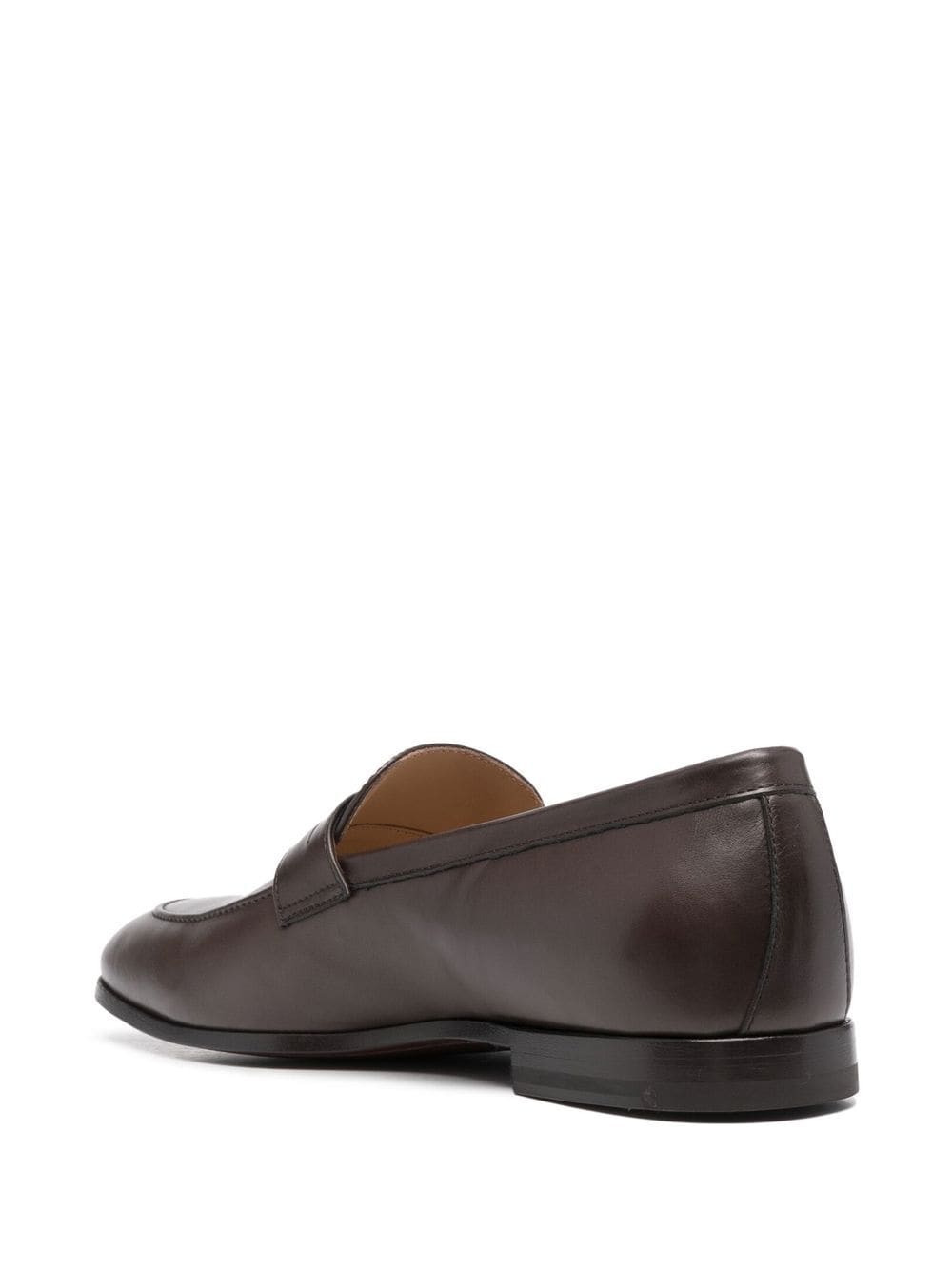 Shop Scarosso Marzio Leather Loafers In Braun