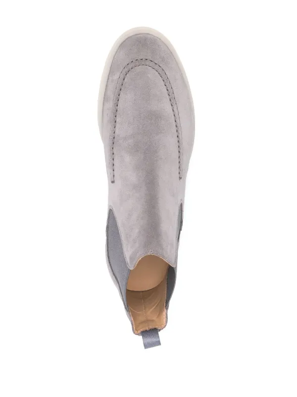 ショートブーツ・ブーティ SCAROSSO Eugenia Grigia Scamosciata (EUGENIACHELGRESUED) Scarosso Eugenia Suede Chelsea Boots | Grey | FARFETCH NZ