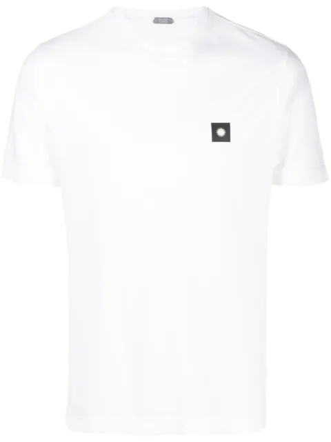Zanone logo patch cotton T-shirt