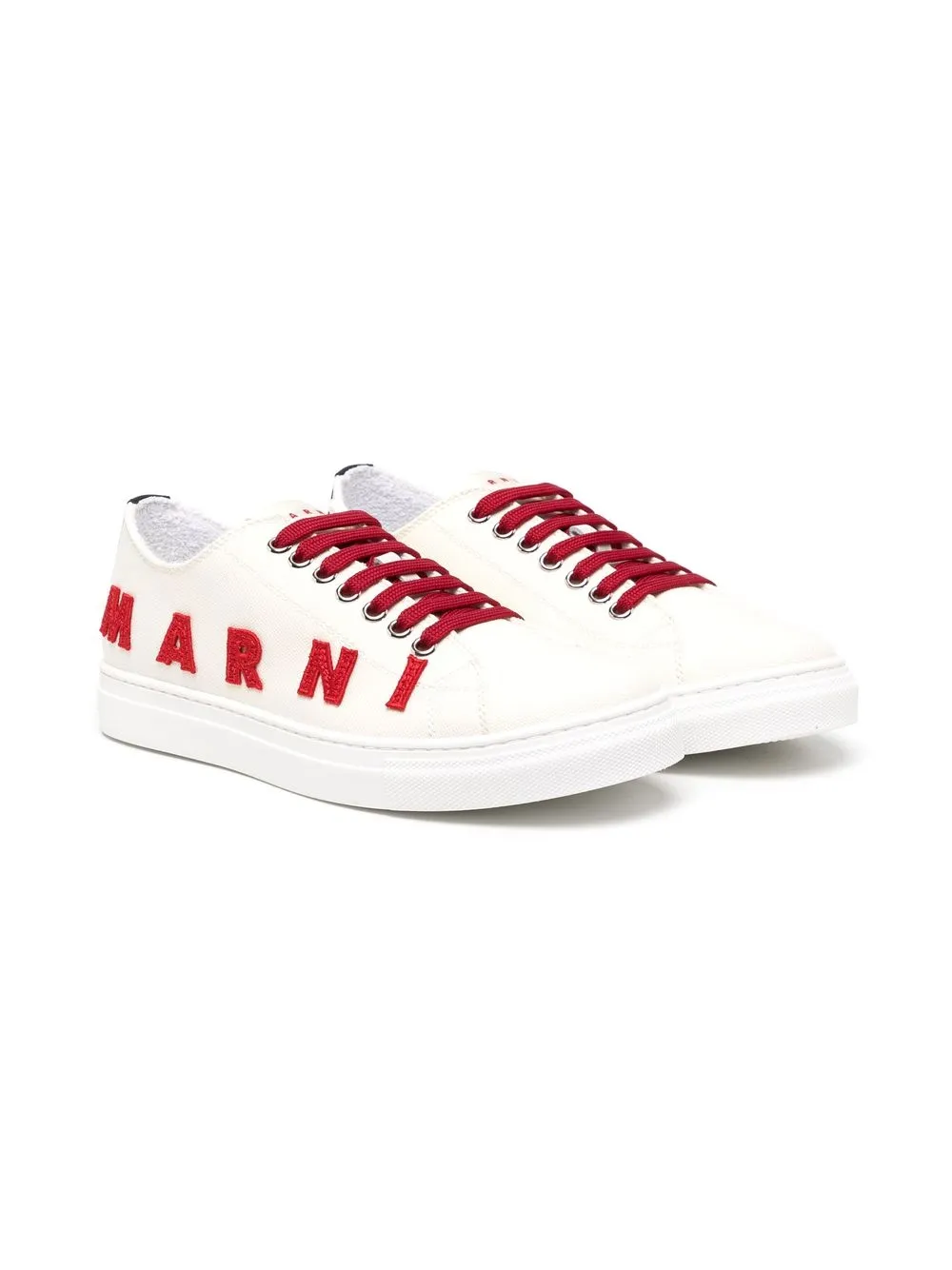 

Marni Kids tenis bajos con agujetas - Blanco