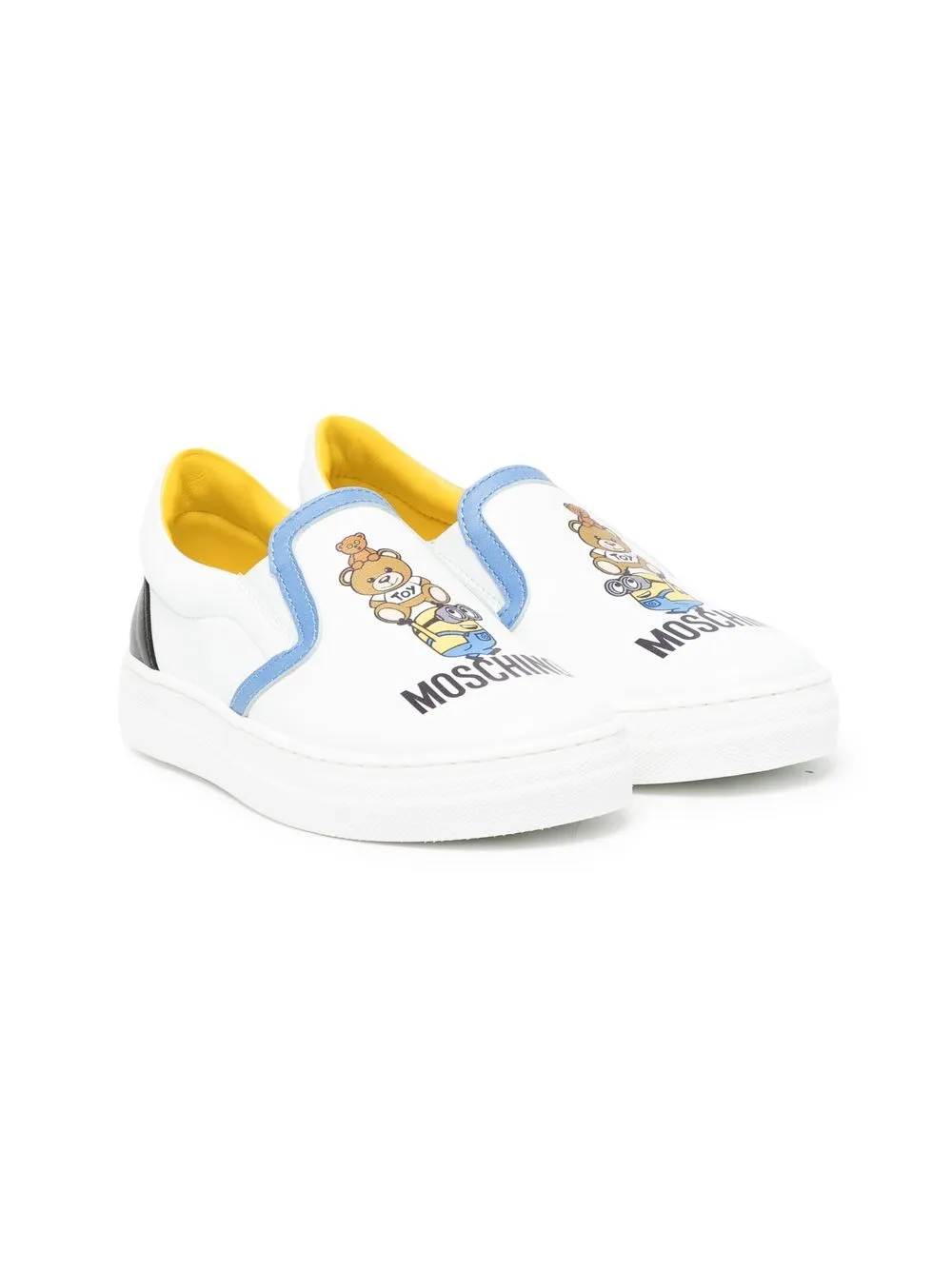 

Moschino Kids logo-print slip-on sneakers - White