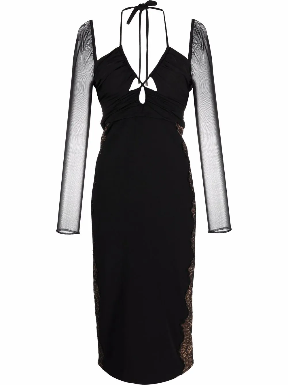 Self-Portrait cut-out jersey dress | Black | Image 1