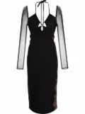 Self-Portrait cut-out jersey dress - Black