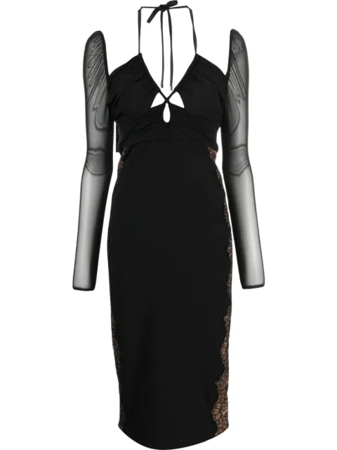 Self-Portrait cut-out jersey dress