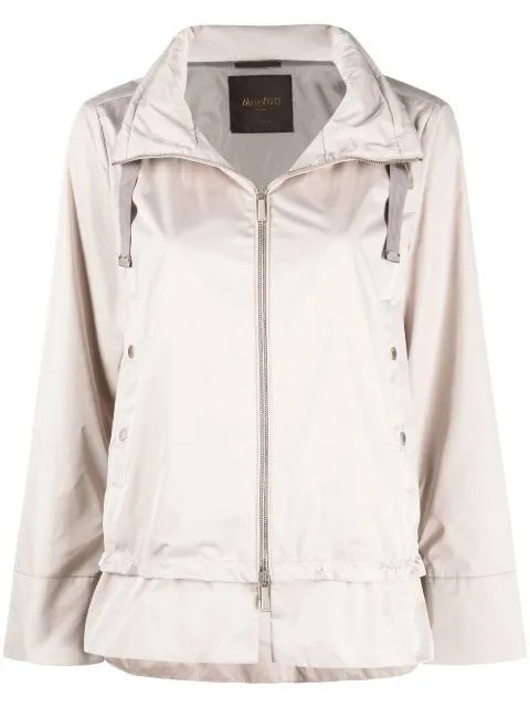Moorer zip-up hooded jacket