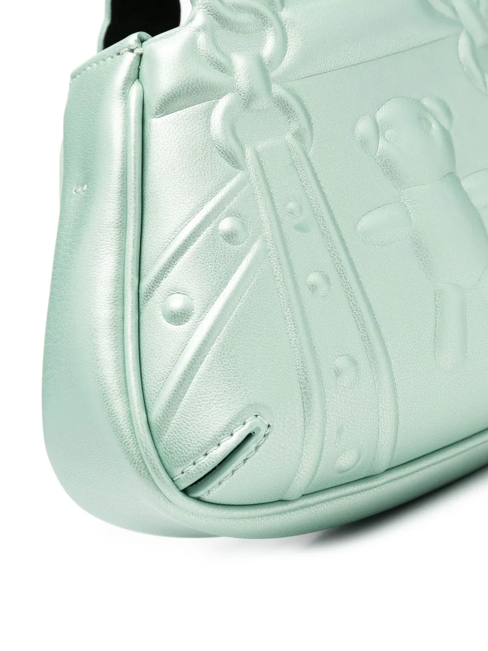 Forbitches Handtasche Mit Prägung In Green