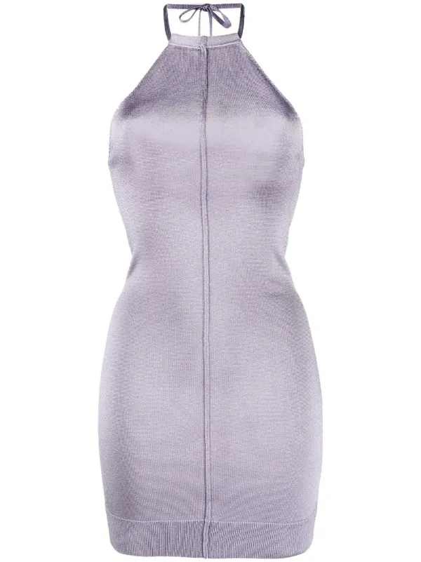 1017 ALYX 9SM Knitted Halterneck Mini Dress | Purple | FARFETCH BN