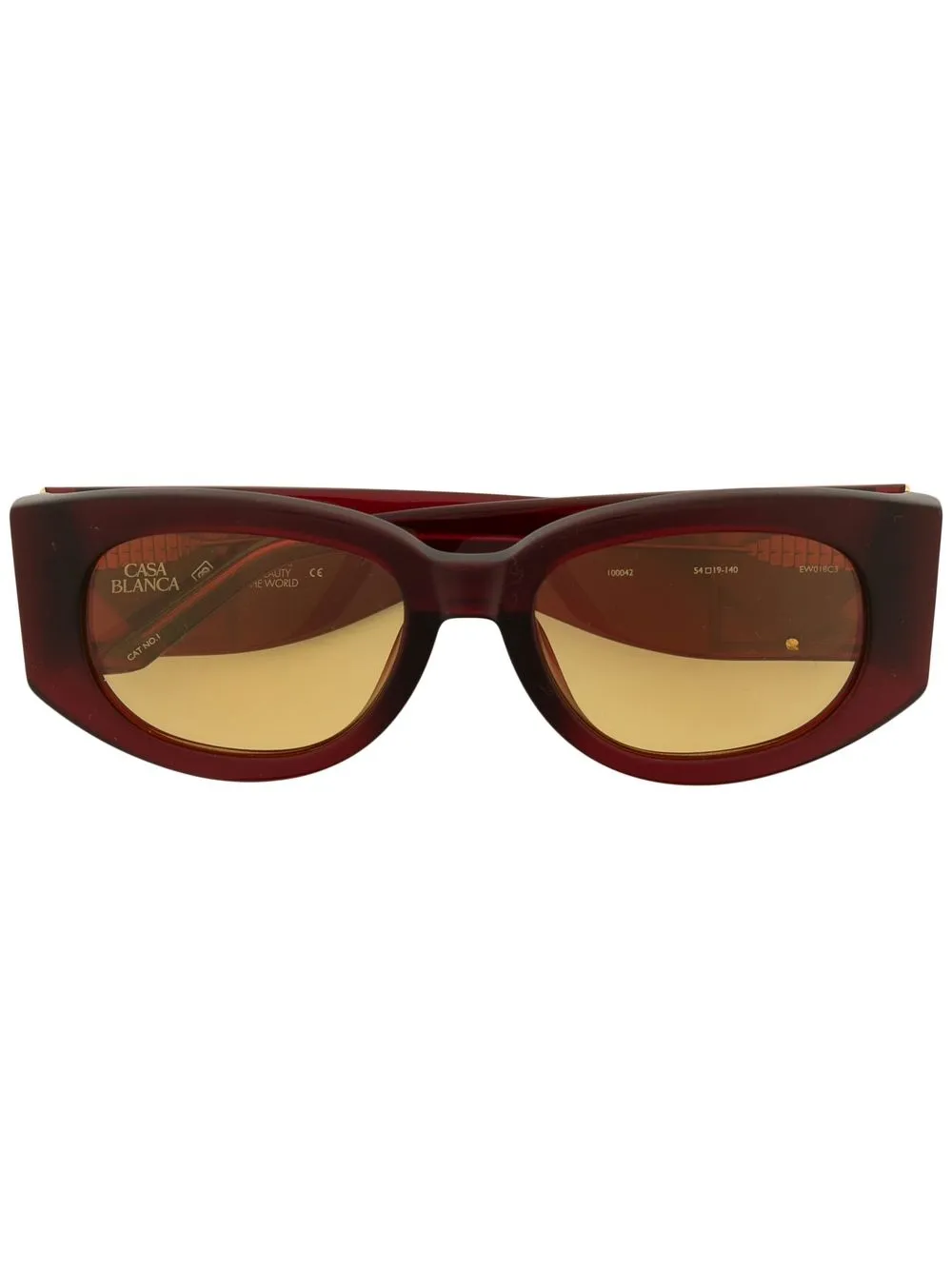 

Casablanca Gabrielle oval-frame sunglasss - Red