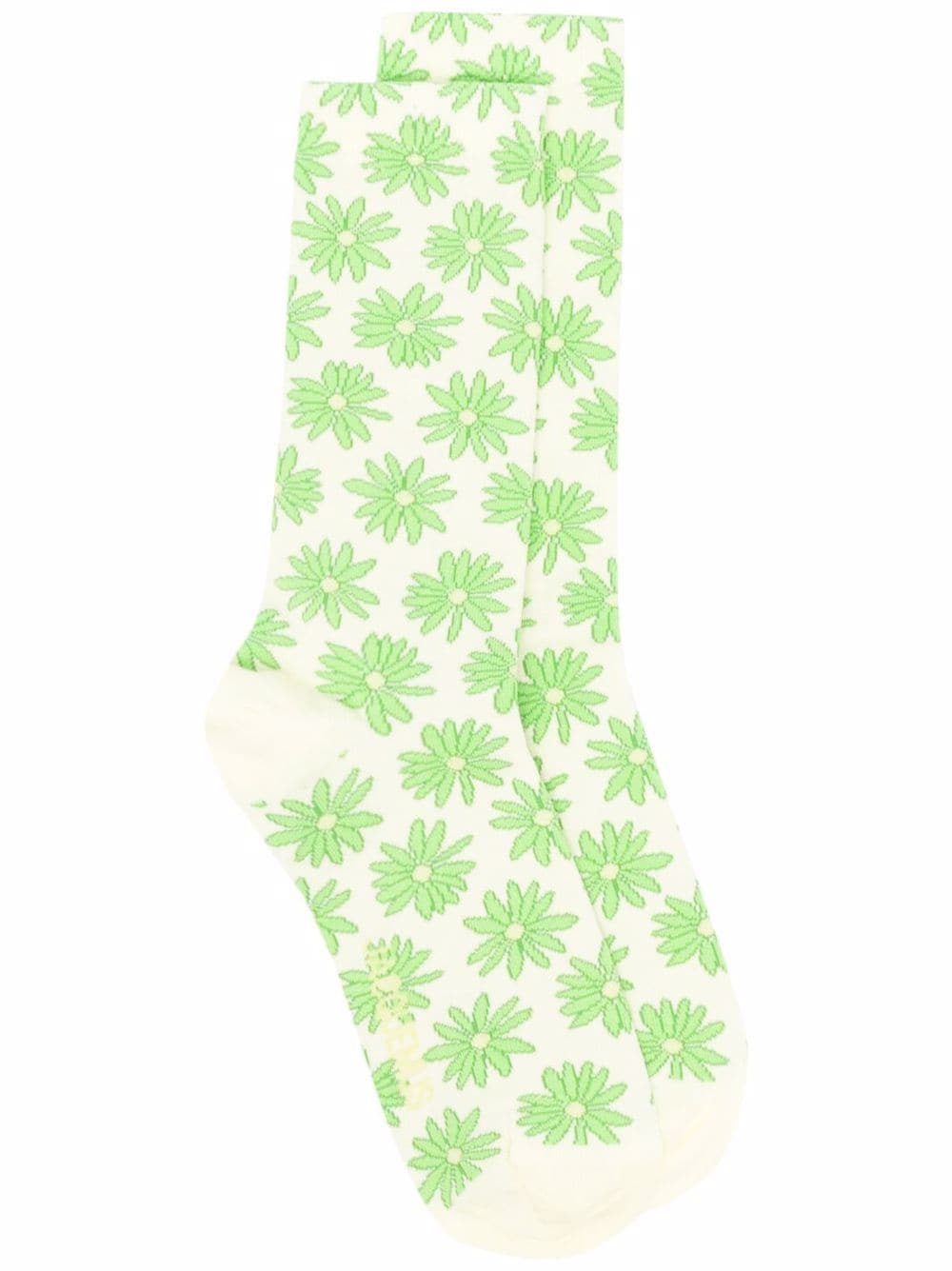 floral-print cotton socks