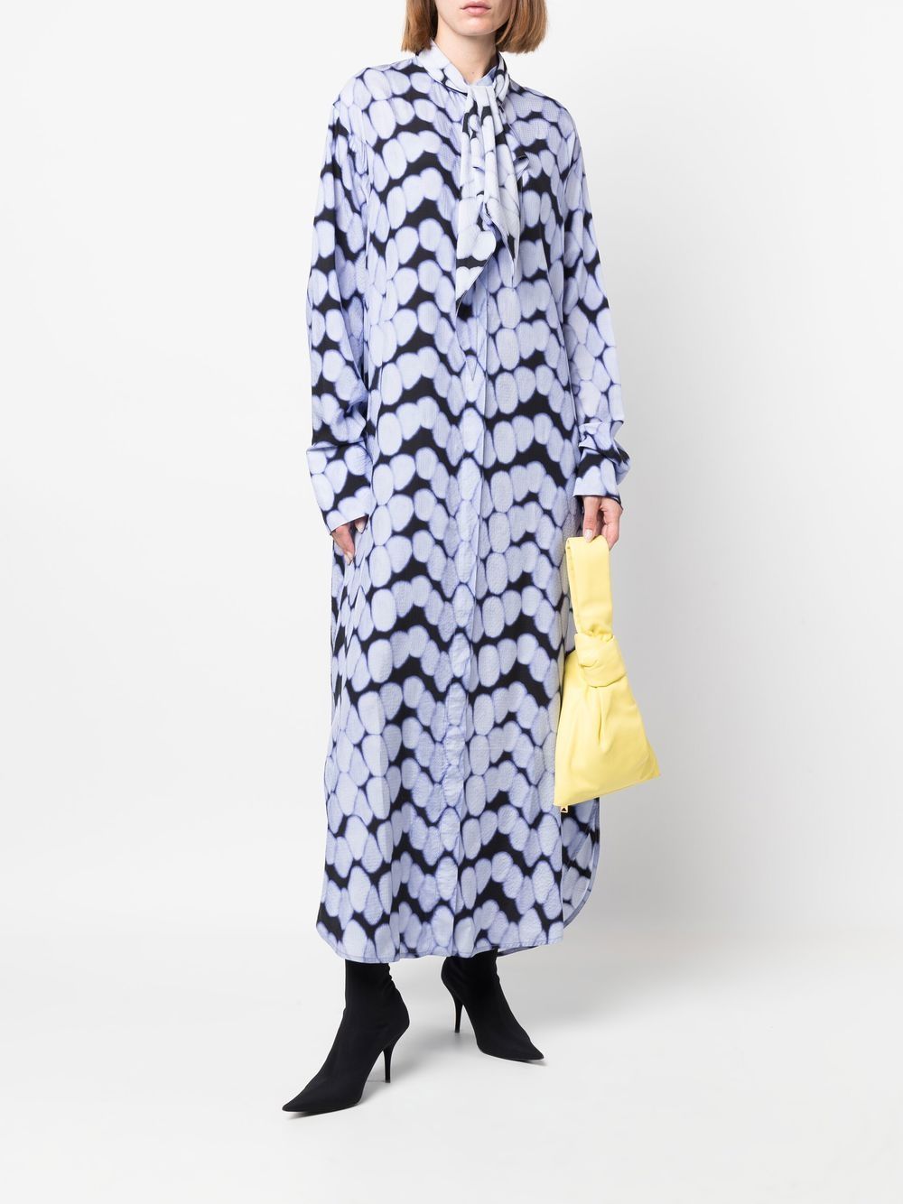 Christian Wijnants Maxi-jurk met geometrische print - Paars