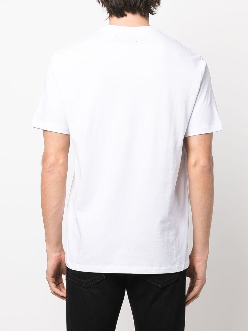 Polyester White Short Sleeves Printed Tshirts MC STAN AMIRI