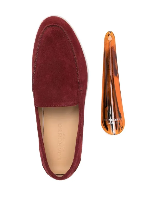 Scarosso Ludovica Flat Loafers Red FARFETCH PH