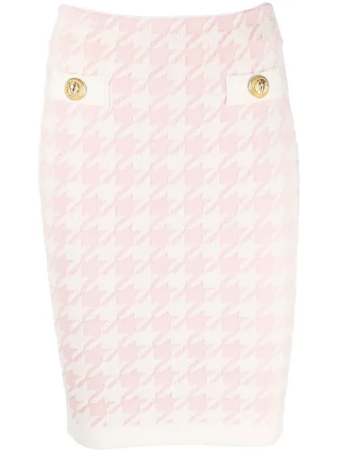 Balmain houndstooth pattern mini skirt